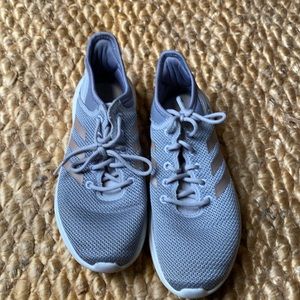 Adidas Women Sz9 Cloudfoam Silver/Copper